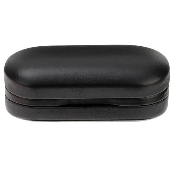 Two pairs of glasses cases glasses cases portable double stand Pu hard shell cover travel accessories black frame 250409