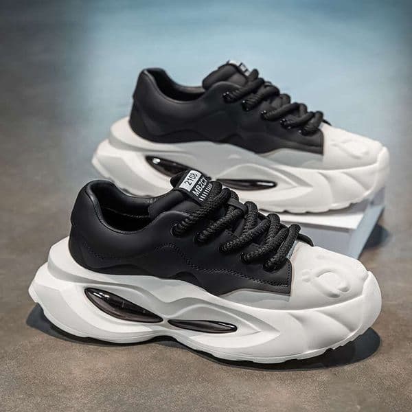 Free shipping new Men's 2025 Spring New Fashion Versatile Trendy Casual Non-Slip Wear-Resistant Niche Youth Thick-Soled Dad Shoes