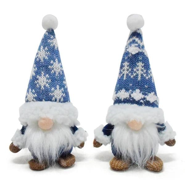 Christmas Ornaments Dwarf Blue Faceless Doll Snowflake Rudolph Gnome Decorations ddmytues
