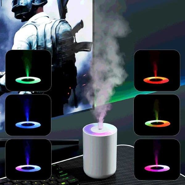 USB Air Humidifier Personal Air Moisturizer for Home Office Car Powerful Mist 7 Color LED Mood Light Quietest Air HumidificationM251113