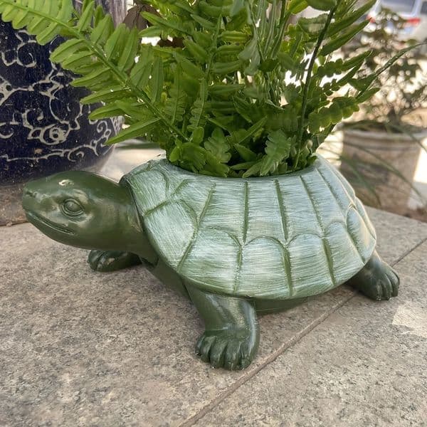 Charming Turtle Flower Pot Statue - Creative Resin Animal Sculpture Suitable for Outdoor Garden and Courtyard Decoration 251112