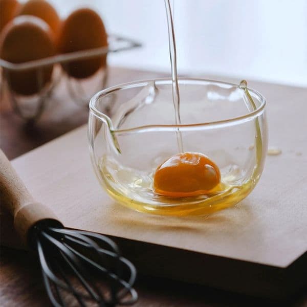 350600ml Japanese Glass Bowl Milk Coffee Cup Transparent Tableware Fruit Baking Yogurt Vegetable Double Glazed Salad 251113