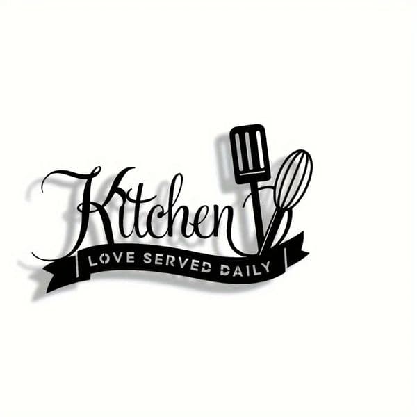 Perfect Vintage Metal Kitchen Sign Elegant Minimalist Wall Art for Home Office Cafe Bar Decor 251112
