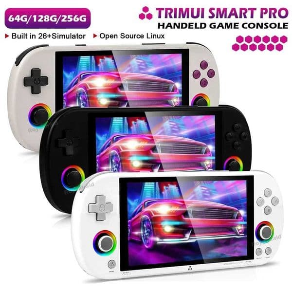 Trimui Smart Pro 496I Screen Handheld Game Console Retro Video Game 128G 256G Linux System Joystick RGB Light 13000 GamesW251113