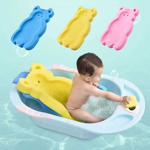 Foldable For Infant Sponge Anti-Slip Foam Security Newborn Shower Cradle Bathtub Set Pad Baby Bath Cushion Shower Support MatW251113