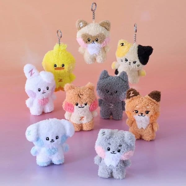 Kpop ZB1 Doll Keychain 12CM Zeroni Cartoon Cute Plush Doll Pendant Bag Accessories Key Ring ZhangHao HanBin Ricky Fans Gift 251111