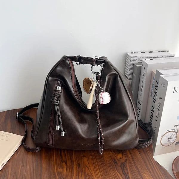 Vintage Commuter Bag Women Large Capacity Tote Shoulder Multifunctional Casual Fashion Backpack Crossbody Purse 251113