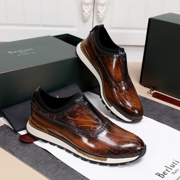 Gentlemane Party Dress Loafers Shoes Handmade Scritto Leather Sneakers Fast Track Oxford Walking Men's Casual Top Quality Rubber Sole Trainers EU38-45