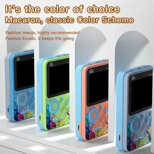 G5 Retro Handheld Game Console With 500 Classic Games 30Inch Screen Portable Gamepad Macaron Color 1020mAH Rechargeable BatteryW251113