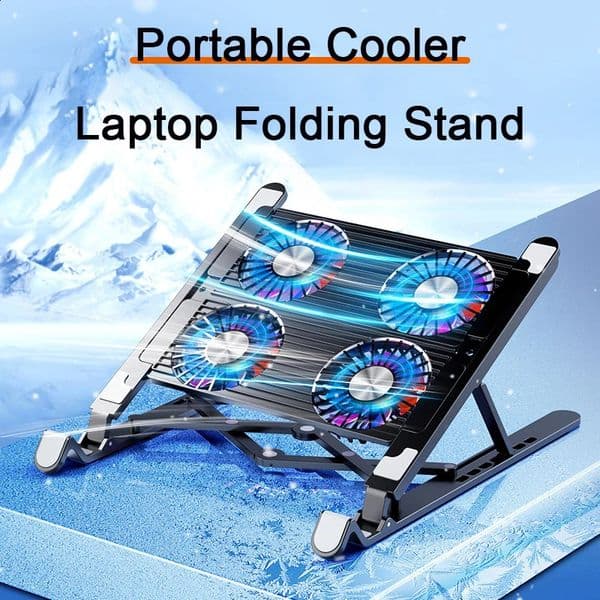Notebook 14 inch cooler base stand usb 2 / 4 fan for suporte notebook cooler gamer 11-17.3in Aluminum laptop air cooling 250402