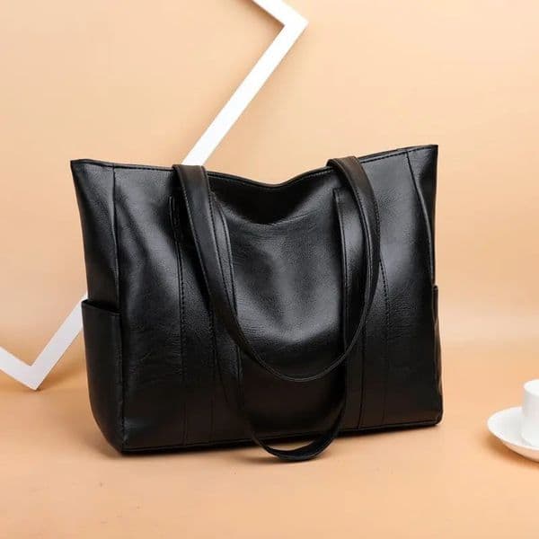 Fashion Large Soft Leather Ladies Bag European and American Retro Ladies Large Capacity Shoulder Handbag PU Material 251112