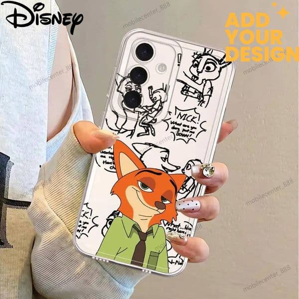 Disney custom Clear Cover Phone Case for Samsung Galaxy A21s A32 A16 A52s A12 A51 A71 A72 A31 A52 A50 Disney Zootopia Judy Nick