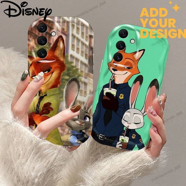 customDisney Anime Judy Zootopia For Samsung A55 A54 A53 A52 A35 A34 A33 A32 A25 A24 A23 A22 A21S A15 A13 A14 5G Wave Oil Back Phone Case