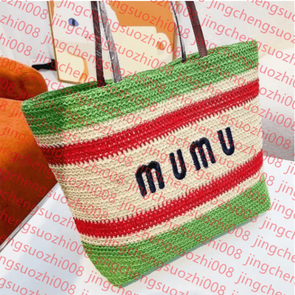 Luxury straw Raffias handbag shop large tote Designer Beach Bag women's stripe basket Shoulder crochet travel bag man weave hand bag Crossbo