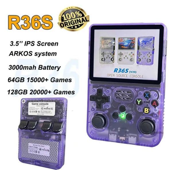 Arkos R36S Console Retro Portable Handheld Game Console 35-Inch SCREEn Mini Portatil Video Player 15000 Retro GamesW251113