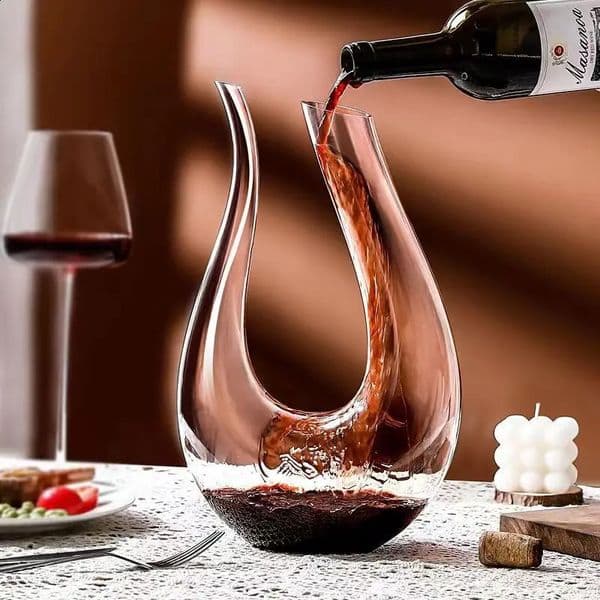 100 leadfree Ushaped n wine caramel aerator crystal glass analyzer and 15L accessories 250410z