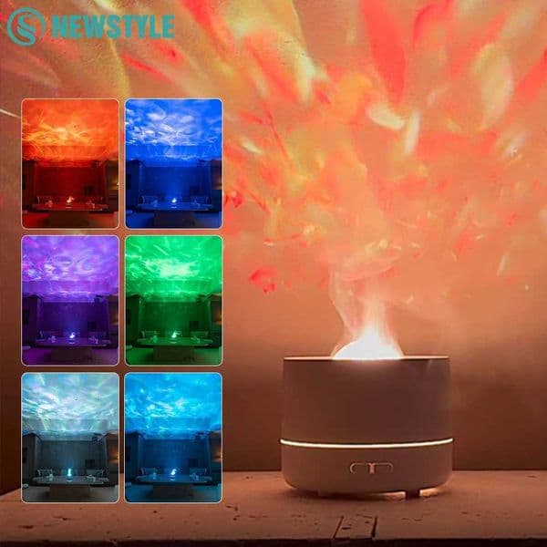 Colourful Starry Sky Projection Air Humidifier 360 Dynamic Rotation 30-45ml/h Fine Water Mist USB Essential Oil Aroma DiffuserM251113