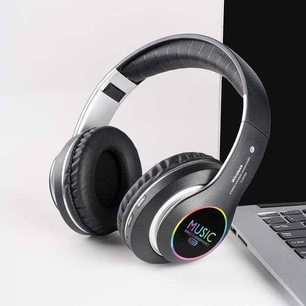 New sports wireless Bluetooth headphones 5.0led light-emitting colorful over-ear Bluetooth headphones