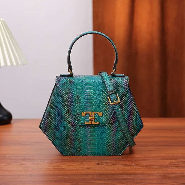 MKF New Luxury Snake Pattern Genuine Leather Women's Handbag High-Quality Texture Fashion Versatile Travel Shoulder Crossbody Bag