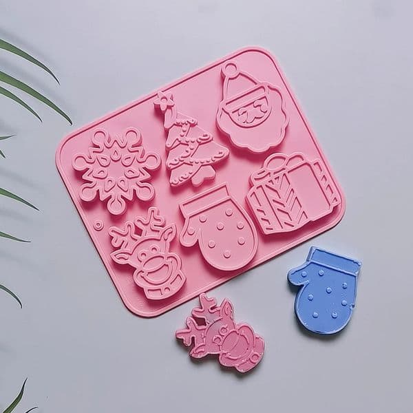 Various Styles Christmas Mold Silicone Chocolate Candy For DIY Cake Decoration Biscuit Jelly Baking Tools 251113