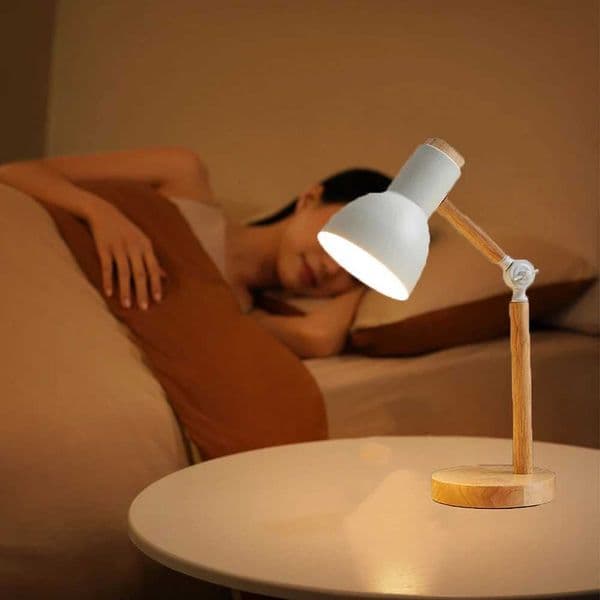Nordic Table Lamp Wooden LED Adjustable Simple Bedside Desk Light Eye Protection Reading Bedroom Study Lamp New Years GiftW251114