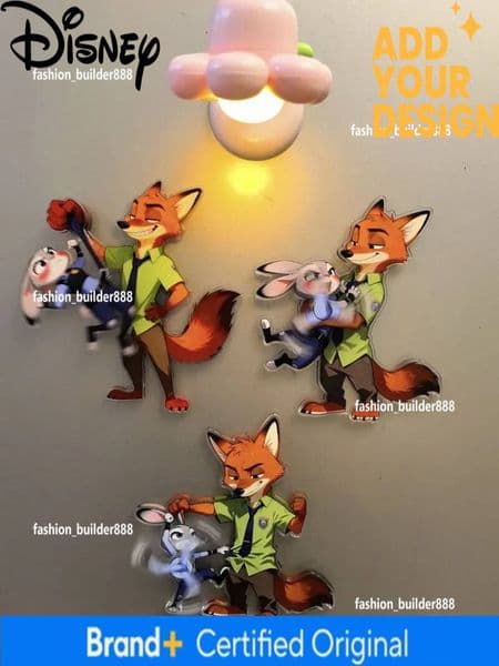 Custom Zootopia rotating fridge magnets cute, have a high level of appearance, are magnetic and niche decorations