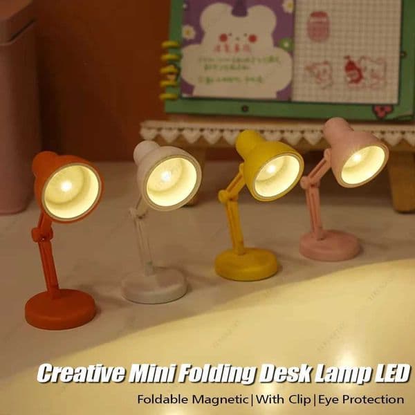 1PC Mini Portable Folding LED Table Lamp Model Furniture Desk Light Small Reading Book Lamp Bedroom Warm Eye-Caring LanternW251114