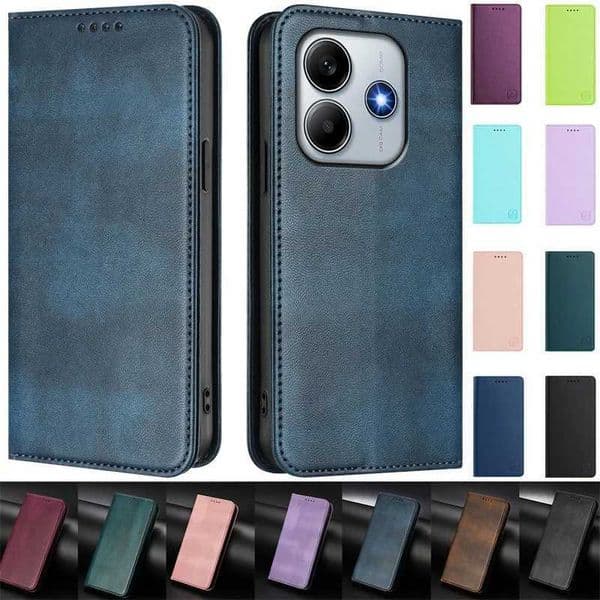 Etui Note14 4G Magnetic Case for Redmi Note 14 4G Leather Wallet Flip Case for Redmi Note 14 4G Phone Cover Coque FundasM251114