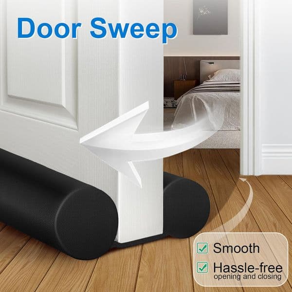 Door Draft Stopper for Bottom of Doors 36 inch Under Door Draft Noise Blocker Gap Stoppers Adjustable Door Seal Sweep Draft Home Essentials Gadgets