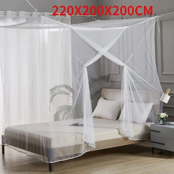 Camping Net White Mesh Portable Square Foldable Mosquito Control Mosquito Net Lightweight Outdoor Camping Tent Sleeping Summer 250409BJ