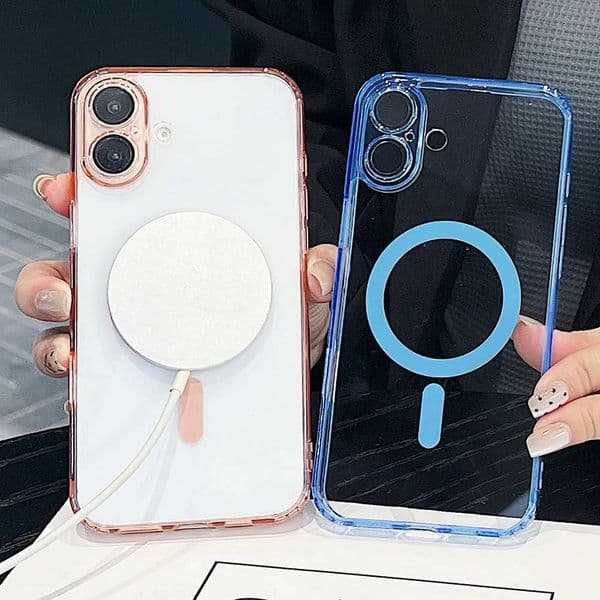 Strong Magnetic Case For iPhone 17 Air 16 15 14 13 12 11 Pro Max Plus Candy Color Hybrid Hard Soft Tpu ShellM251114