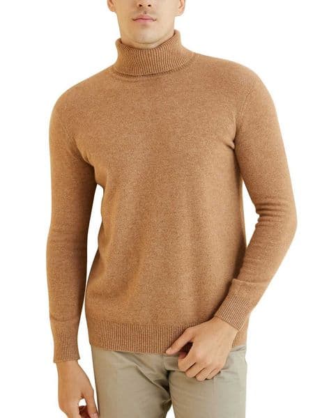 Knit Sweater for Men 100 Merino Wool Turtleneck Wool Sweater Fall Winter Warm Long Sleeve Pullover Male Korean Clothing M251114