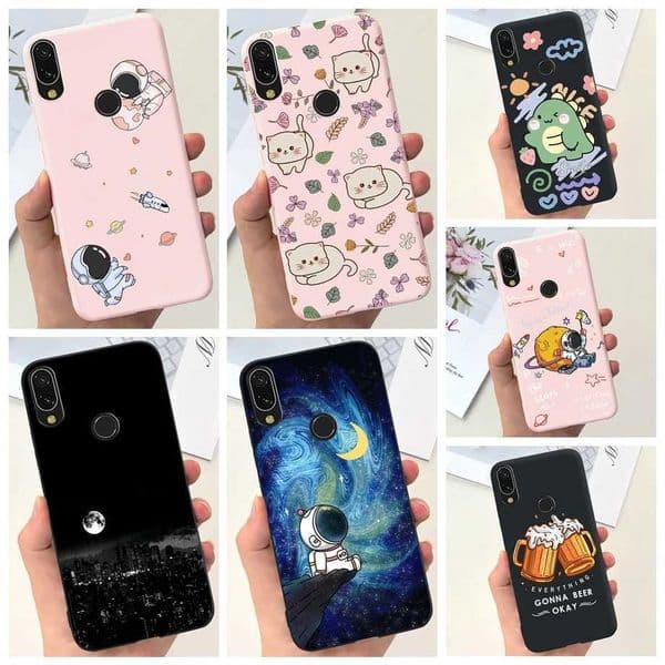 Candy Color Phone Case For Y11 2019 Cover 1906 Ultra Slim Soft TPU Bumper Silicone Capas For Y11 Y 11 2019 CartoonM251114