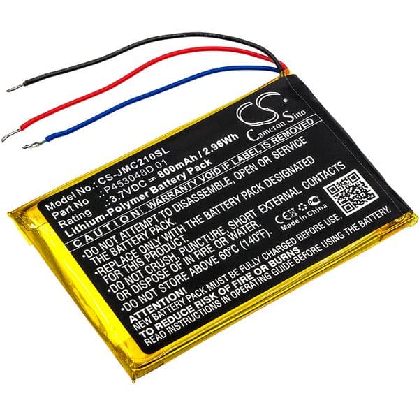 CS Li-Polymer Speaker Battery for JBL, 3.7 800mAh,Compatible Models: P453048D 01