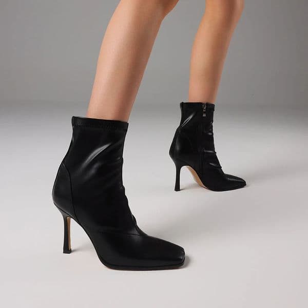 Elegant WomenS Ankle Boots Square Toe Stiletto Thin High Heels Sexy Party Fashion Short Boots For Woman Office Ladies Shoes 251113