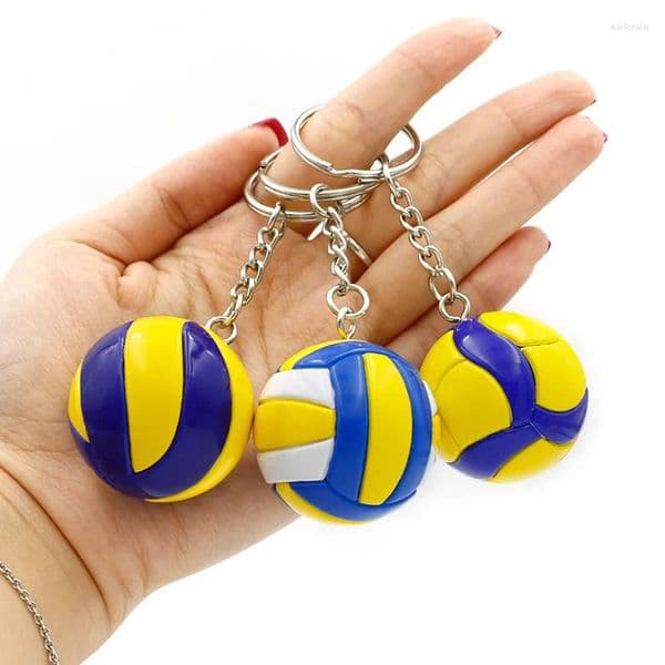 Leather Volleyball Keychain Mini PVC Bag Car Ball Key Toy Holder Ring For Men Women Wholesale