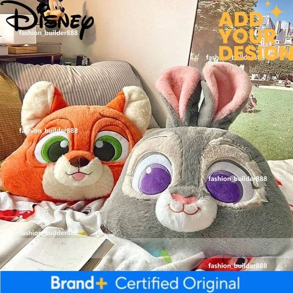 Cartoon Animal Zootopia Comfortable Soft Bed Back Nick Judy Fox Rabbit Leopard Cushion Blanket Car Gift