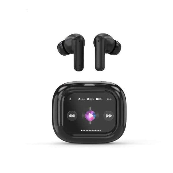 New Color Screen Touch In Ear Intelligent Noise Reduction Transparent Business Wireless Bluetooth Earphones