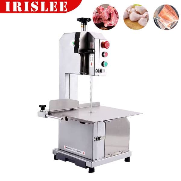 Electric Bone Sawing Machine Automatic 850W Frozen Meat/Bone Cutter Desktop Commercial Cut Lamb/Fish/Pork/Beef Ribs Bone Machine