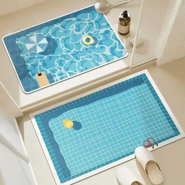 Diatom Mud Floor Mats Absorbent Quick-drying Bathroom Floor Mats Household Bathroom Wear-resistant Non-slip Foot Mats C251114