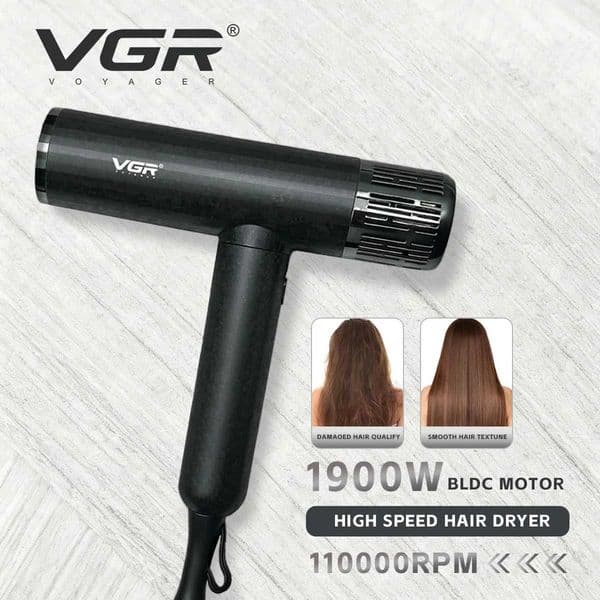 VGR Hair Dryer Professional Hair Dryer Machine Negative Ion Air Blower 110000 RPM Hot and Cold Adjustment Barber Salon V-640HD X251114