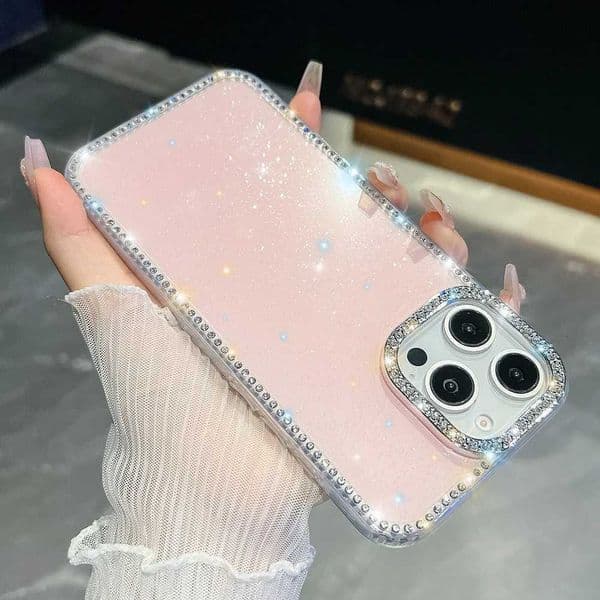 Luxury Clear Glitter Case For iPhone 16 Pro Case iPhone 17 13 14 15 Pro Max 17 Air Shockproof Silicone Soft Cover M251203