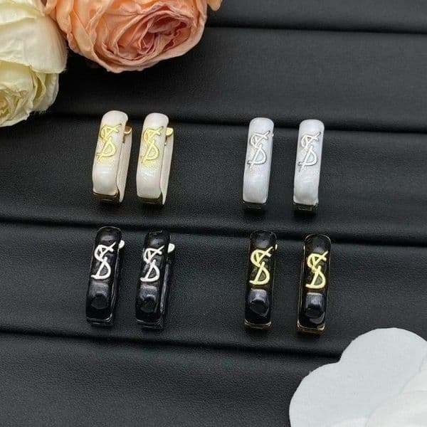 Womens Earrings Designer 18K Gold Plated Stud Earrings Vintage Luxury Enamel Earrings Gold and Silver 925 Sterling Silver Needle Earrings L260523