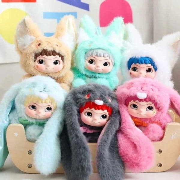 Wakuku V2 Blind Box Fox Bunny Trick Or Treat Series Vinyl Doll Suprise Bag Keychain Trendy Toys Mystery Box Customized Gifts Y251114
