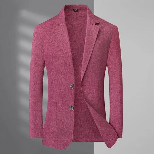 A fashionable and stylish mens sun-protective suit with a linen collar and two buttons along with a sun-protective jacket 251113BJ