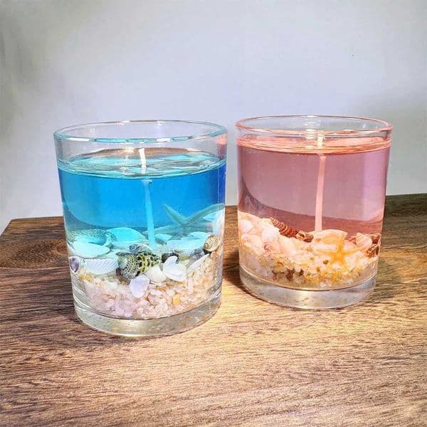 Handmade Scented Candle Ocean style Gel AratherapySoy Wax Aratherapy Cup Crystal Candle Gift He Decoration H251114 Z260527