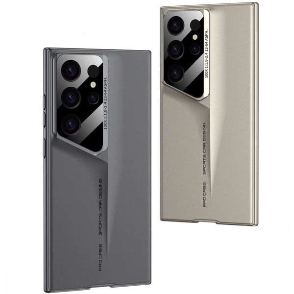 Ultrathin Blade Hard PC New Matte Phone Case For Galaxy S24 S23 S22 S25 Ultra Lens Protection Frosted Shockproof Cover