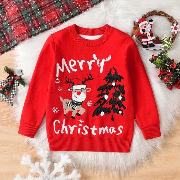 Boys children Christmas deer Merry Christmas sweaters pullovers spring autumn winterW251114