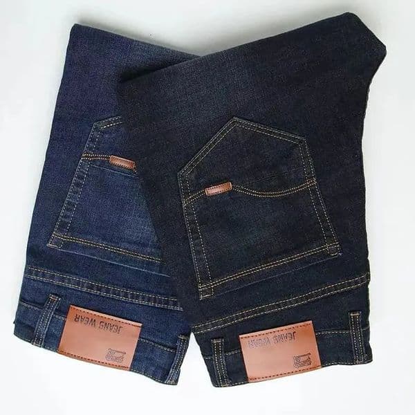 2024 Mens Fashion Business Jeans Classic Style Casual Stretch Slim Jean Pants Male Denim Trousers Black Blue 251110BANJIA