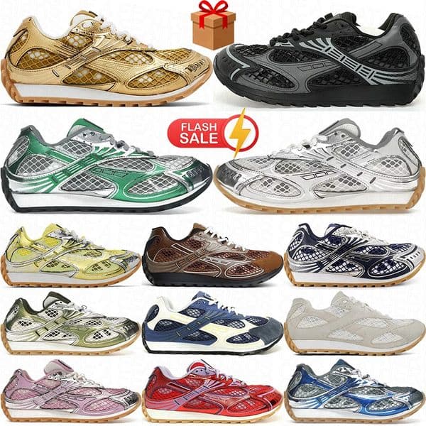 with box designer shoes luxury sneakers for men women white green black blue pink orbit leather mens trainers